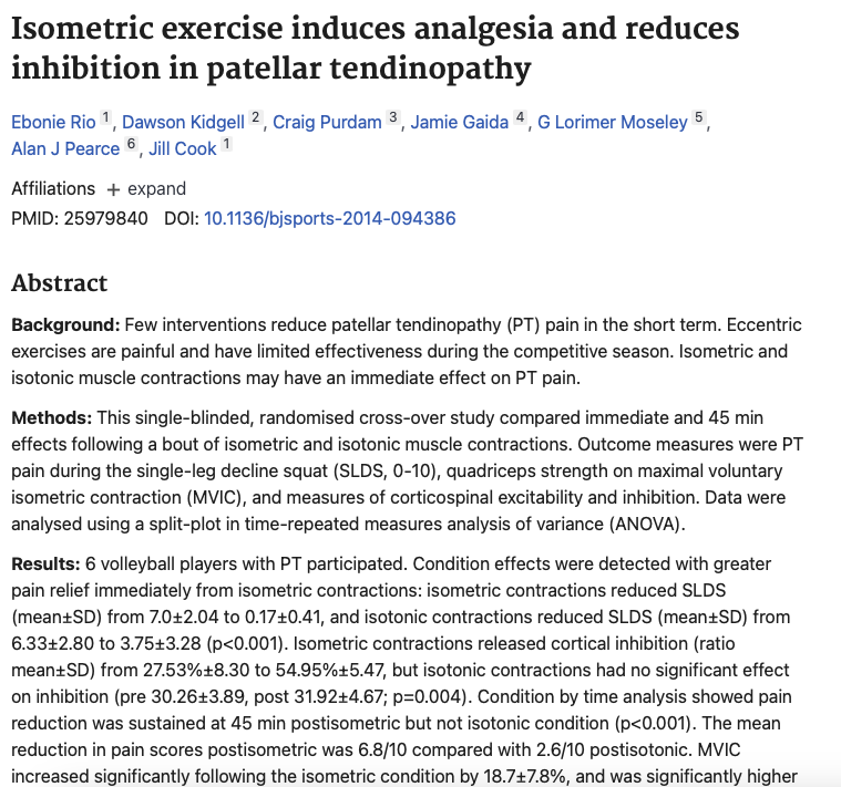 Isometría y Analgesia